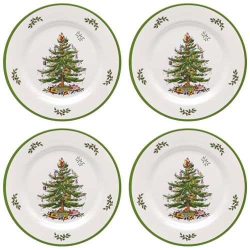 Spode Christmas Tree Melamine Dinner Plate (Set of 4) - 11 Inch Shatterproof Serving Plate for Holiday Meals, Holiday Party - Festive Tableware for Indoor & Outdoor Use, Dishwasher Safe Dinnerware Spode Christmas Tree Melamine Dinner Plate (Set of 4) - 11 Inch Shatterproof Serving Plate for Holiday Meals, Holiday Party - Festive Tableware for Indoor & Outdoor Use, Dishwasher Safe Dinnerware