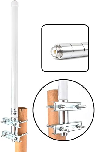 Miniatura 7 de HYS TC-40UV Dual Band VHF UHF 6.6 ft 27.6 in 144430Mhz 2.5dBi 100W 15.7 pulgadas Antena base de fibra de vidrio al aire libre con SO239 (UHF hembra)