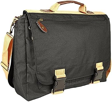 Impecgear Expandable Laptop Computer Briefcase Messenger Bag 16.5 Inch DPFG Black 16"