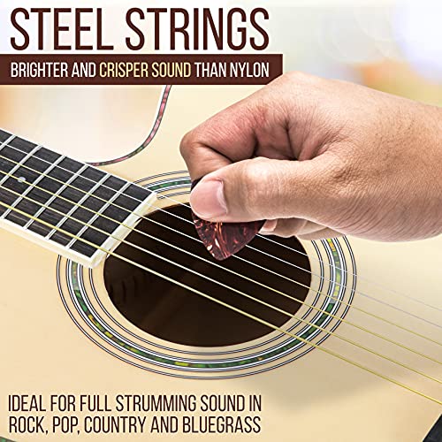 Pyle Acoustic Electric Cutaway Guitar 4/4 Scale 41” Steel String Spruce Wood W/Gig Bag, 4-Band Eq, Clip On And Onboard Tuner, Picks, Shoulder Strap For Beginners And Students #TOP6