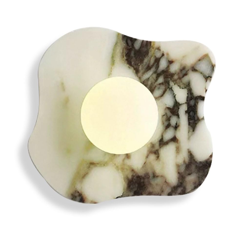 HXYSXHJUO Creative Wall-Mounted Light Fixtures, G9 Screw Single-Head Wall Sconce, French Industrial Style Marble Glass Lamp, Dining Room Corridor Storage Decorative