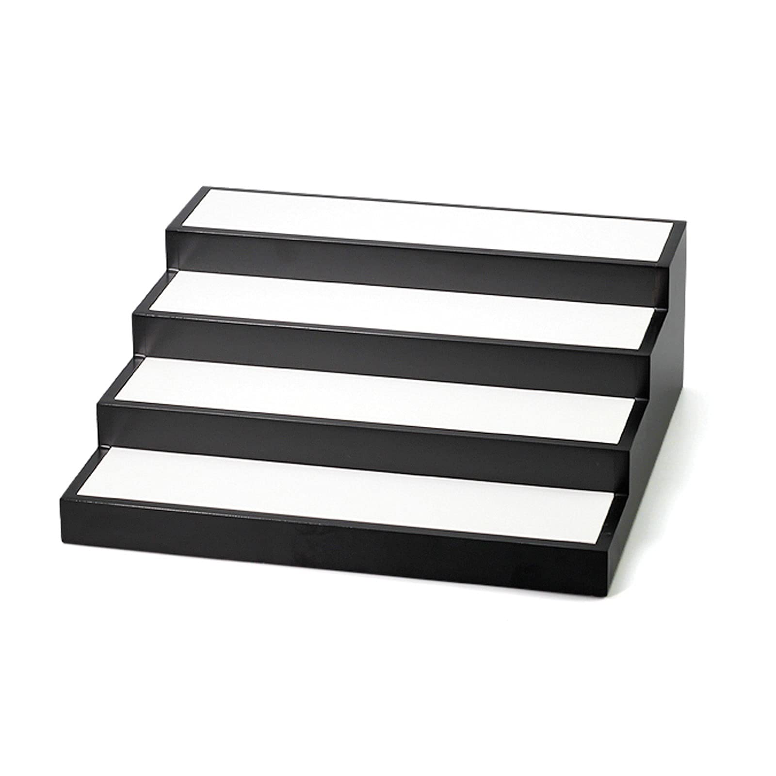 Jyuiipcz Glasses Stand 4 Tier Wood Sunglasses Organizer Paint Eyeglasses Display Holder Eyewear Storage Tray Box for 8 Pair Glasses Tabletop Holder Stand Glasses Holder