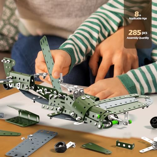 Model Airplane STEM Building Projects Toys - DIY Building STEM Projects Toys for Kids Boys Girls Ages 8-12-16, Assembly Science Kit Model Plane Birthday Gift Toys for Kids Boys 8 9 10 11 12 Years Old - image 2