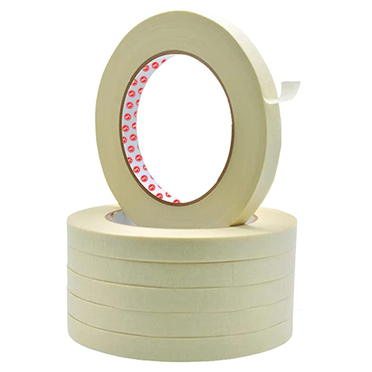 AIPL Masking Tape - 20 Meter Length 12MM / 0.5" - 12 Rolls Per Pack - Easy Tear Tape Best for Carpenter Labelling Painting and leaves no residue after a peel.