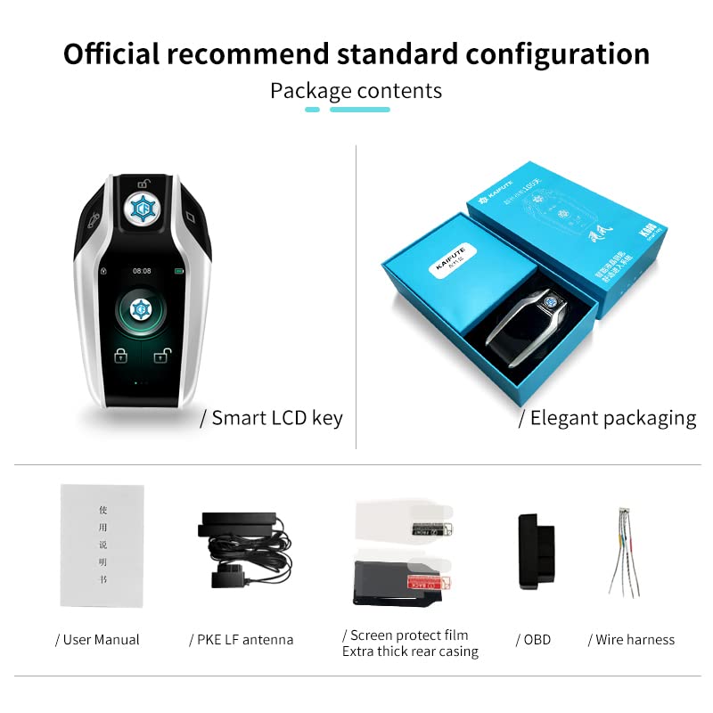 Télécommande LCD intelligente d'exception finition noire pour clés auto - 7