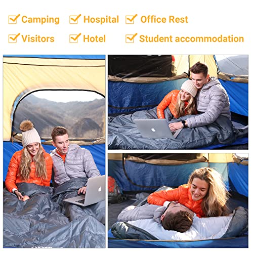 KingCamp Deckenschlafsack Schlafsack Doppelschlafsack Winter Erwachsene für 2 Personen und Tragetasche, Angenehme… - Image 7
