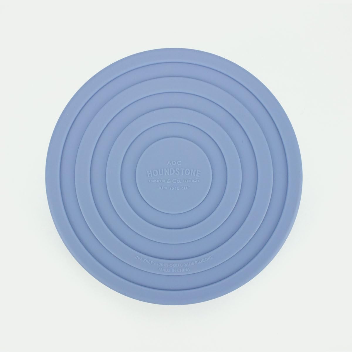 ADC Houndstone & Co. Dog Bowl - Olive Silicone Food Bowl, 4.5 Cups, Modern Design, Non-Slip, Dishwasher Safe, for Dogs/Cats (Sky Blue)