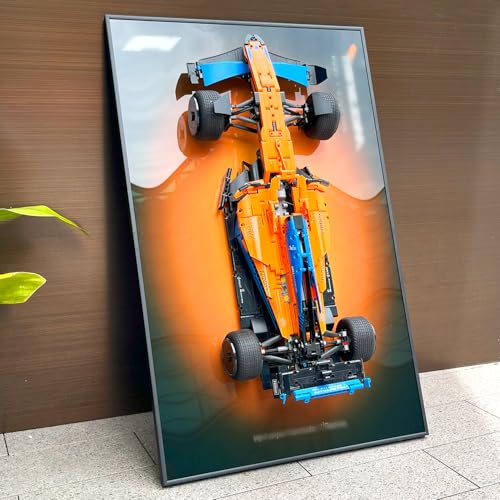 JKZUZU Display Wallboard for Lego Technic 42141 McLaren F1 Building Blocks,Adult Collectibles Wall Mount for Lego Car(No Car Included)