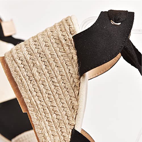 Wedge Sandals For Women Closed Toe Platform Lace Up Ankle Strap High Heel Sandals3