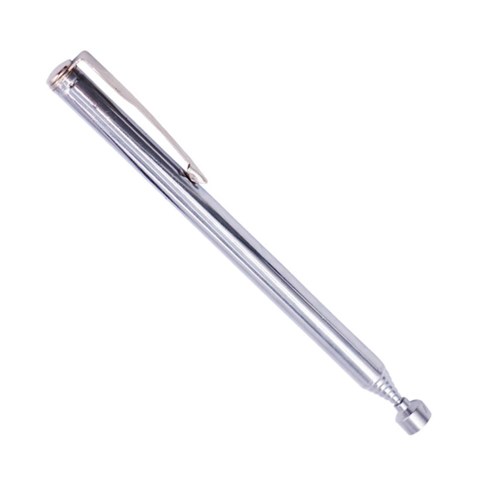 Herramienta de Recogida Magnética, Potente Varilla de Succión de Metal, Herramienta de Recogida con Imán, Herramienta de Recogida Telescópica Magnética para Construcción de Mantenimiento(Plata)