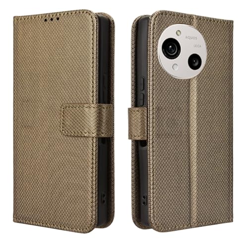 Sharp Aquos R10 �P�[�X �蒠�^ Sharp AquosR10 R 10 �P�[�X ����PU���� ���z�^ �ϖ��C �ϏՌ� �}�O�l�b�g �X�^���h�@�\�t �J�[�h���[ �S�ʕی� (�u���E��, Sharp Aquos R10)