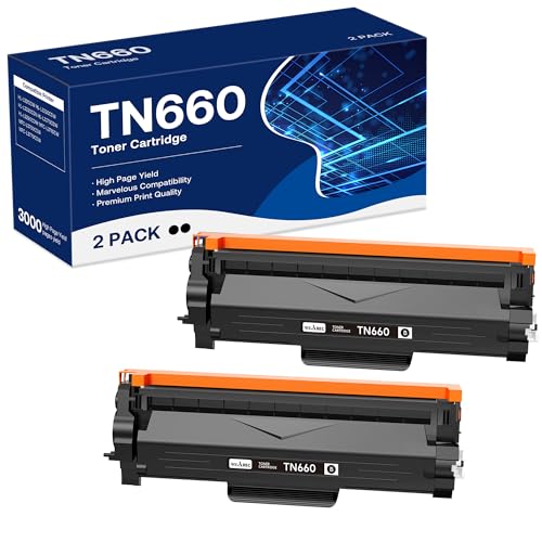 TN660 Toner Cartridge Replacement for Brother TN660 TN-660 TN630 TN-630 Work with HL-L2300D...