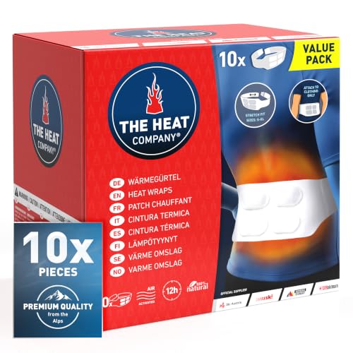 THE HEAT COMPANY Heat Wraps - 10 Pieces Value Pack - Extra Warm - 12 Hours Pleasant Warmth - Instant Heat - Air Activated - Purely Natural