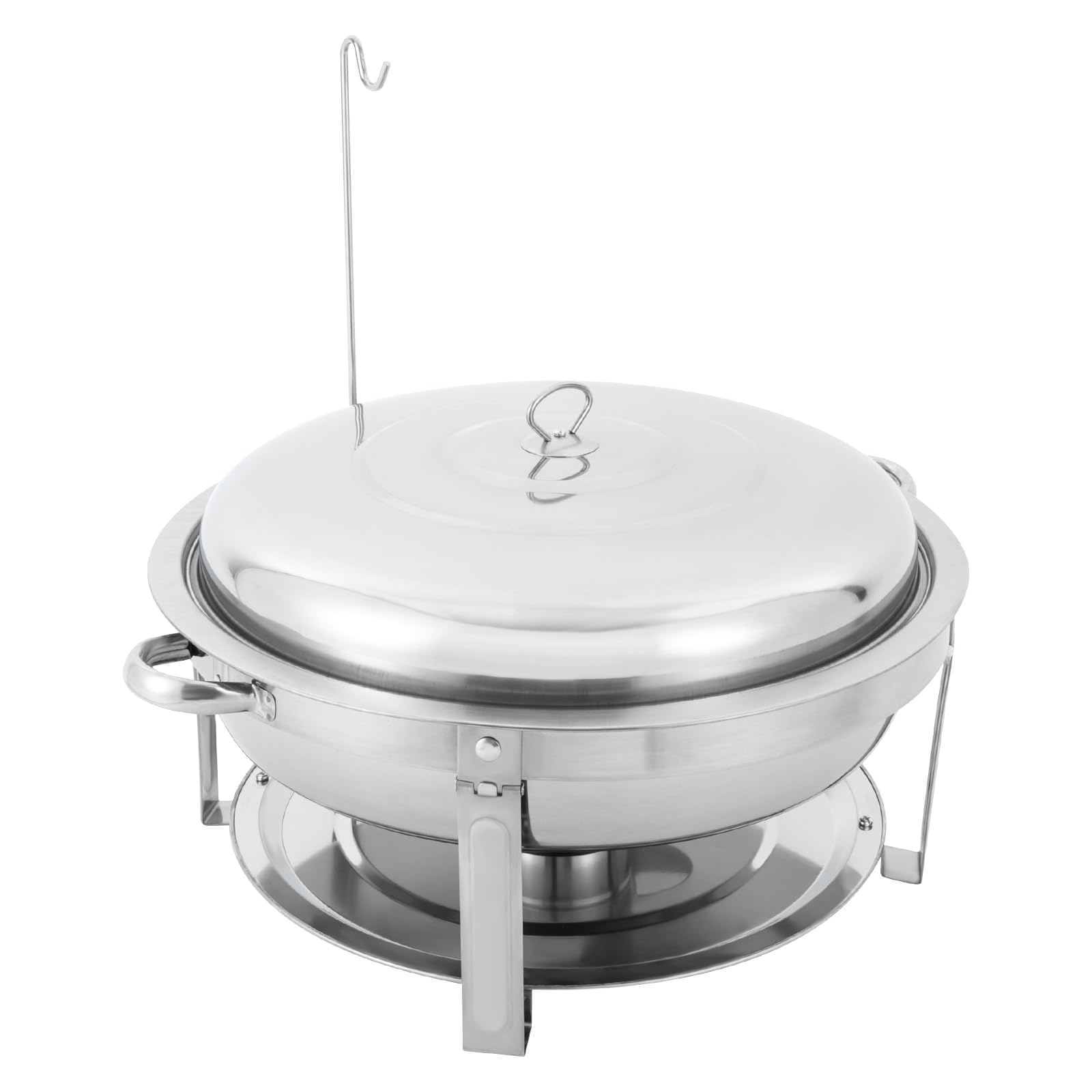 Chafing Dish, contenitore termico rotondo in acciaio inox, 9 litri, contenitore per buffet e feste