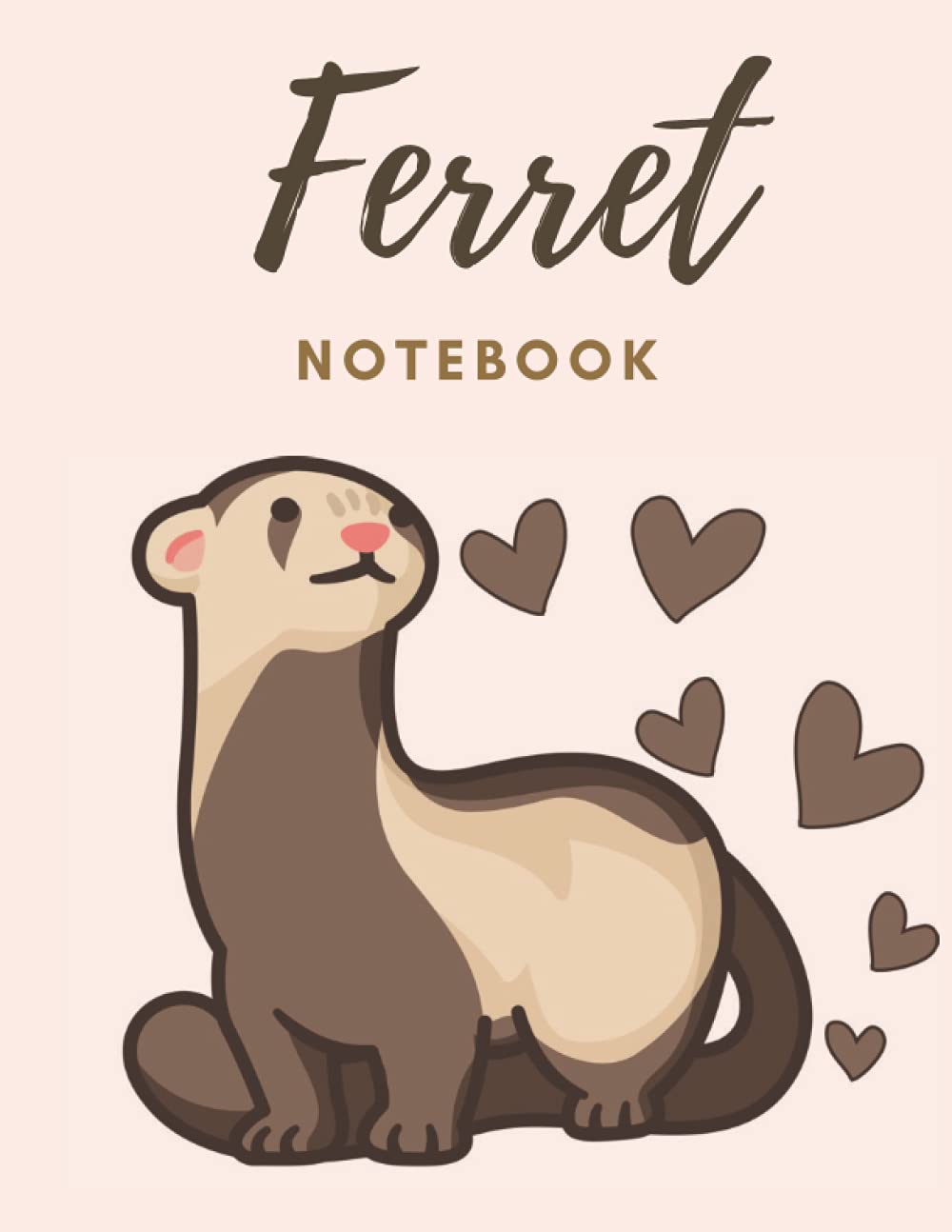 Ferret Notebook: Journal Notepad Blank Wide Ruled Line Paper To Write In for Kids Women Teens Cute Ferret Lovers Gift