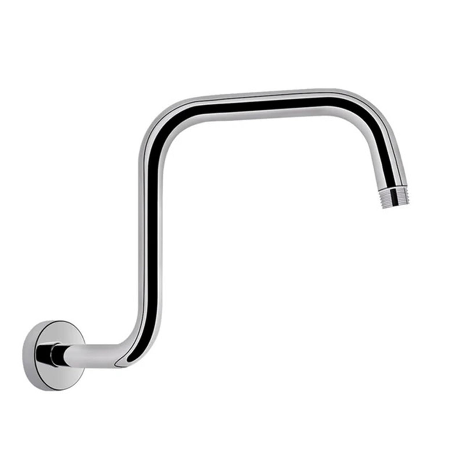 13inch Shower Bracket with Ceiling Mount Head Extension Rainfall Arm Bath Sprayer Adapter Accessories for Bathroom(Silver)