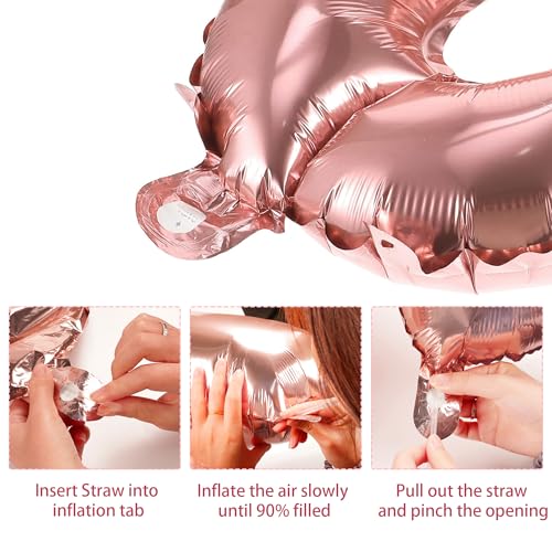 Image of Rose Gold Pink Sweet 16 Party Balloons Decorations - 40inch Number 16 Balloons Happy 16th Birthday Sweet Sixteen Party Decorations for Girls Anniversary Events Supplies