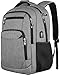 Produktbild Schulrucksack Jungen Mädchen Teenager, Rucksack Schule Laptop Rucksack für Herren Damen Daypacks für 15.6 Zoll Laptop Business Rucksack mit USB Ladeanschluss, Oxford, 35L Grau