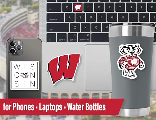 Image of Wisconsin Badgers Stickers & Decals 14 Pc Set, UW Car Sticker