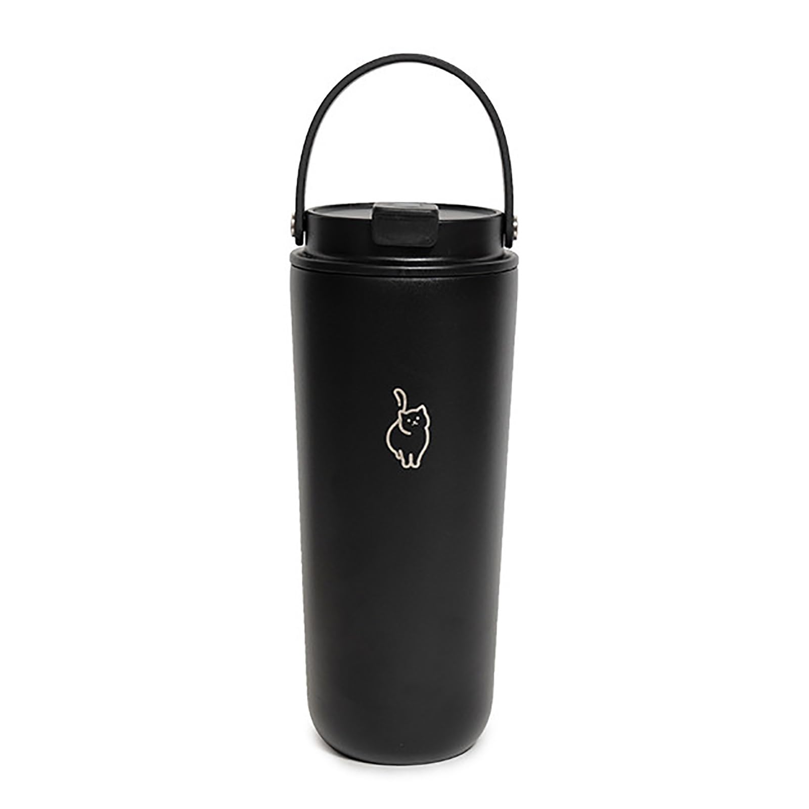 620ml / 21oz, Botella Agua Pajita, Taza Termica, Cómodo para Beber, Portátil y A Prueba de Fugas, para La Escuela, Deportes, Viajes y Campamentos(Black)