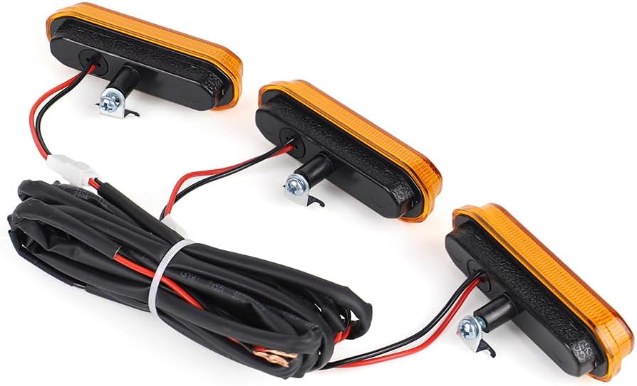 Front LED Grille Lights for Ford Bronco Sport Badlands 2021-2024, Bronco Accessories 2024, Grille Lights(3 PCS) (Amber)