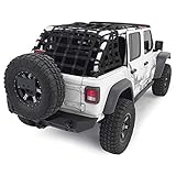 Razer Auto Black Cargo Net Rear Restraint Net Trail System for 2018 to 2021 Jeep Wrangle JL