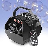 Bubble Machine Automatic Mini Bubble Maker for Kids with RGB Lights Bubble Blower Remote Control Por