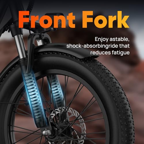 URLIFE 20″*3.0 Fat Tire Electric Bike for Adults, 28MPH 48V,