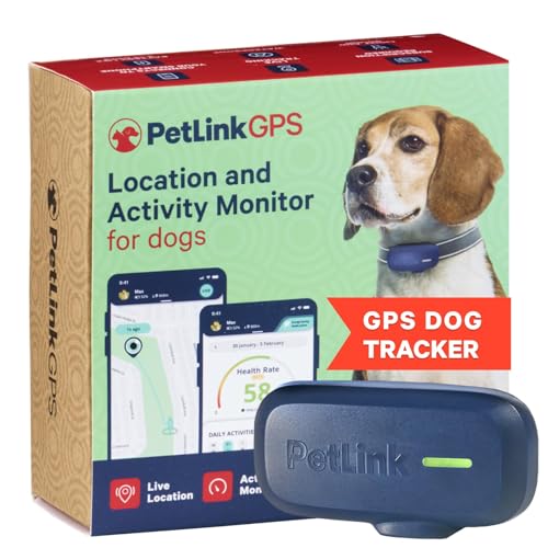 PetLink GPS Dog Tracker - Real-time Pet Tracker Collar - Waterproof Dog GPS Tracker with Virtual Fence