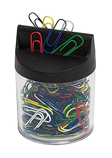 Wedo 2705199 - Dispensador de clips (con imán, tamaño redondo, 125 unidades), transparente | Ya disponible en tu tienda friki favorita! En mundofriki.es!