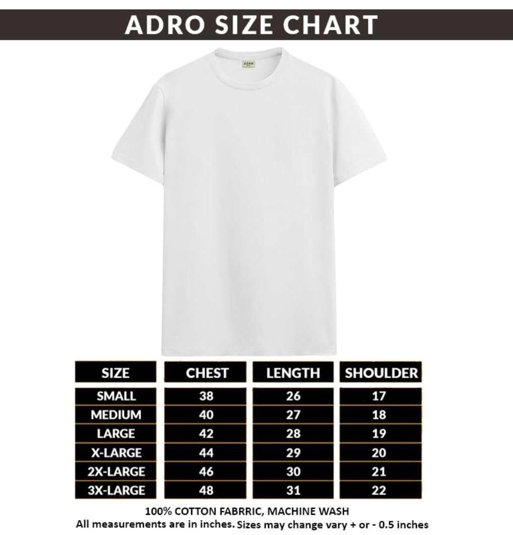 ADRO Camiseta estampada para hombre de algodón de alta calidad con estampado gráfico