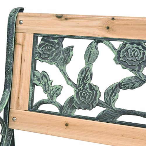 Banc de jardin stable en fer forgé résistant aux intempéries pour terrasse - 5
