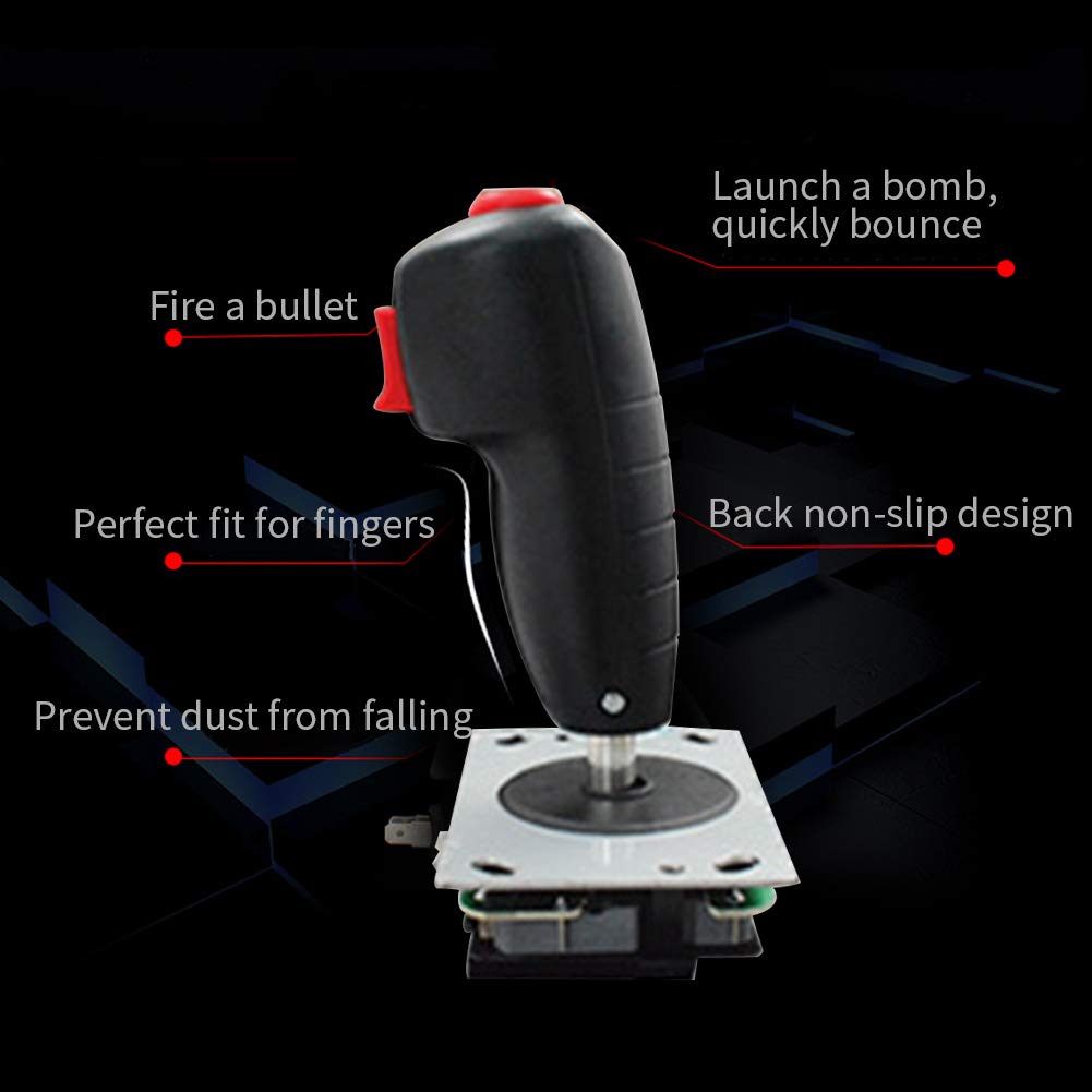 Hztyyier Joystick di volo a 8 vie, Controller di gioco 8 direzioni, con pulsante di fuoco superiore per giochi di volo