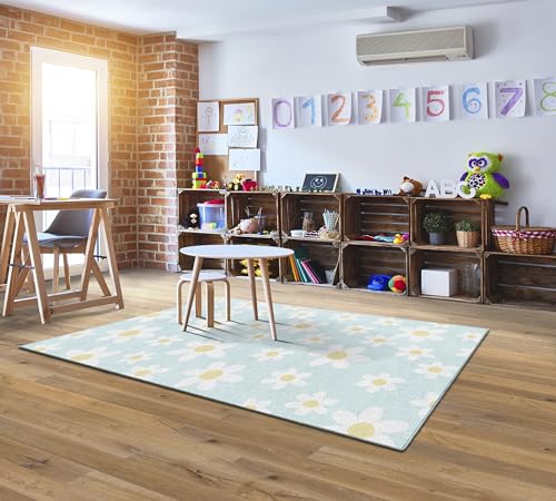 Daisies Area Rug for Kids'_CLASSROOMS_PLAYROOMS_5x7.6