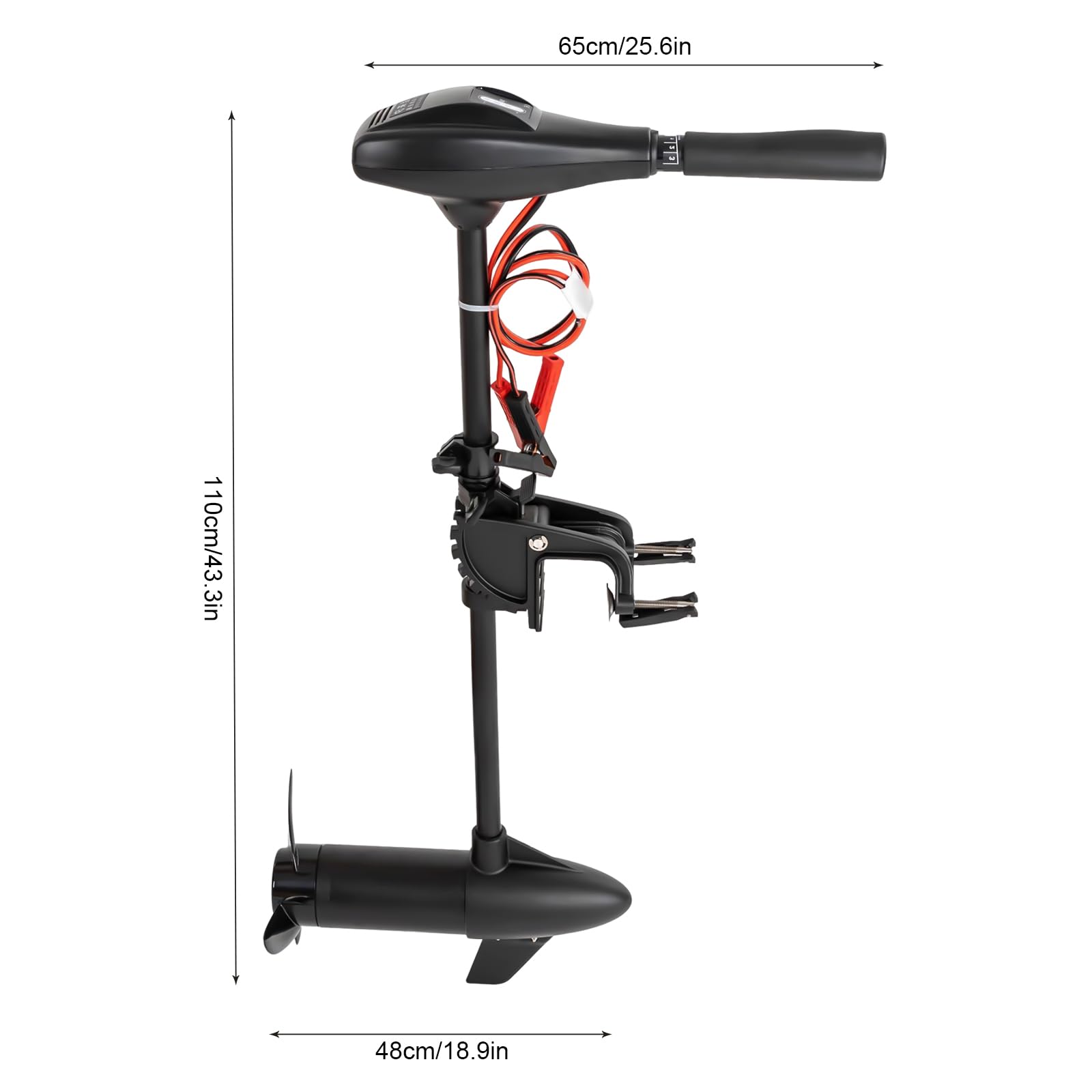 Chennnls Moteur Hors-Bord Électrique 12V – 58 Lbs (660W) Pour Petit Bateau, Pêche Et Gonflable