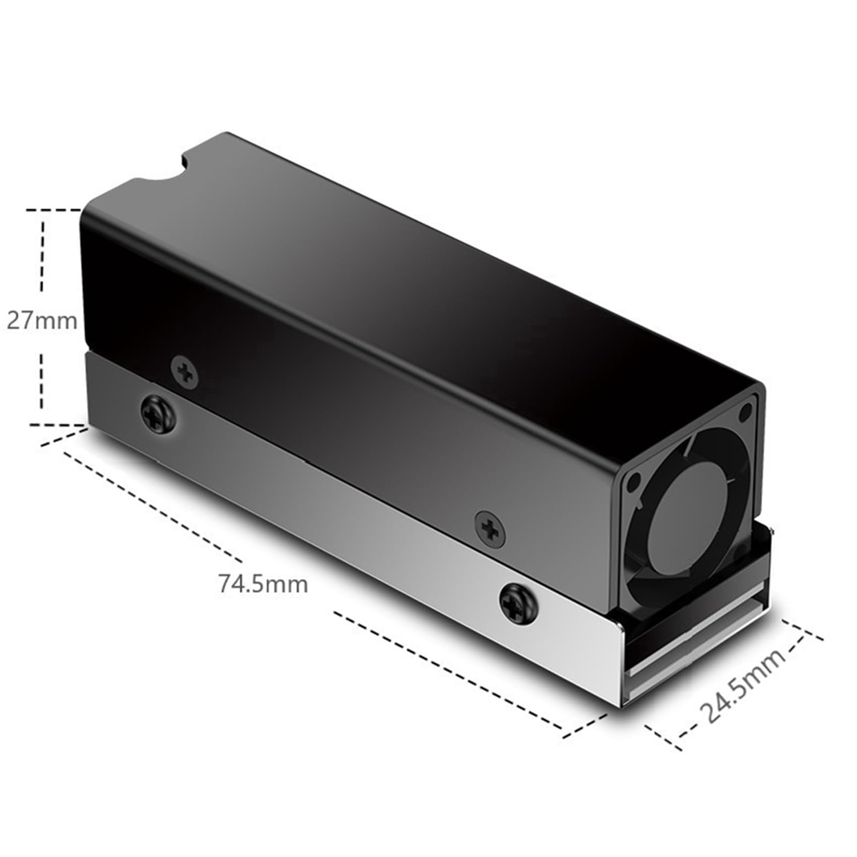 4X M.2 SSD NVMe KüHlköRper M2 2280 Solid State Disk LuftzirkulationsküHler mit LüFter Aluminium KüHlköRper Thermal Pad KüHler