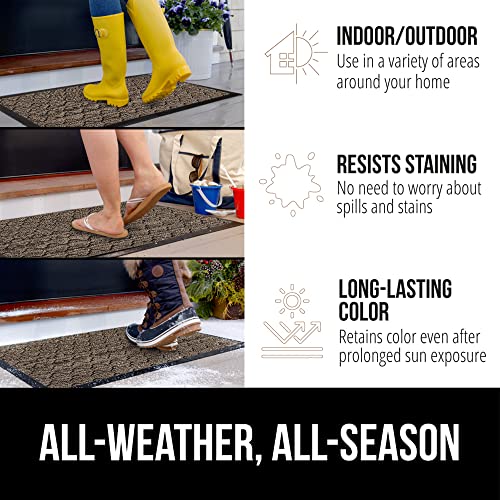 Gorilla Grip 811113030125 100% Waterproof All-Season Weathermax Doormat, 23X35, Durable Natural Rubber, Stain And Fade Resistant, Low Profile, Indoor Outdoor Doormats thumb #3