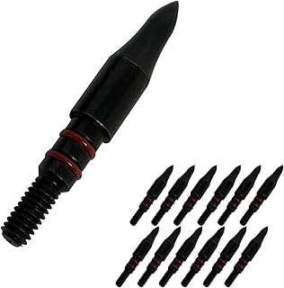 Aklisdlha Archery Field Points 17/64 Inch 9/32 in 19/64 Inch 5/16 in (12 Pack) for Field Target Practice Shooting (17/64?-100grains)