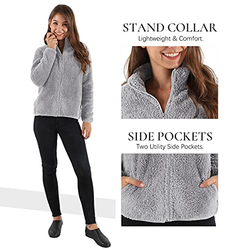 Les umes Felpe da donna in pile con cerniera