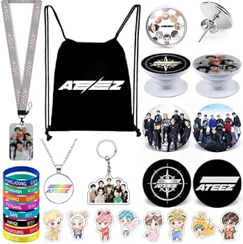 YX&ST Conjunto de presentes Kpop para Ateez, incluindo mochila com