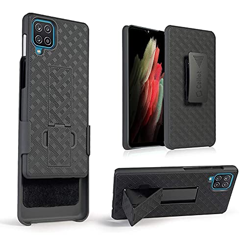 Cellet Galaxy A12 Holster, Shell Holster Kickstand Case Cover