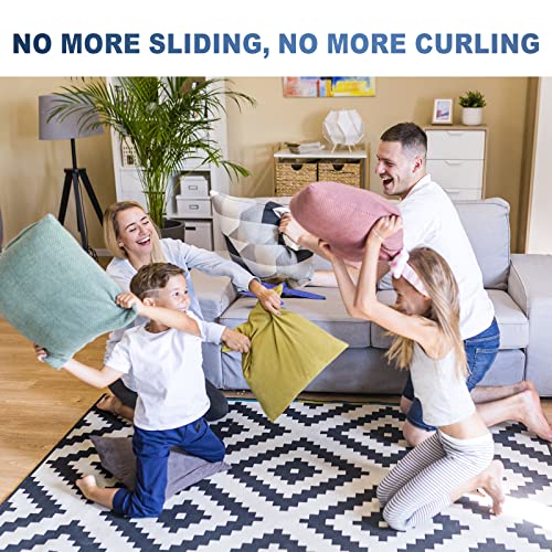 Fowooyeen Rug Pads Grippers, 4 Pcs Non-Slip Rug Gripper For Hardwood Floors And Tiles, Reusable And Washable Rug Tape Carpet Tape For Area Rug #TOP6