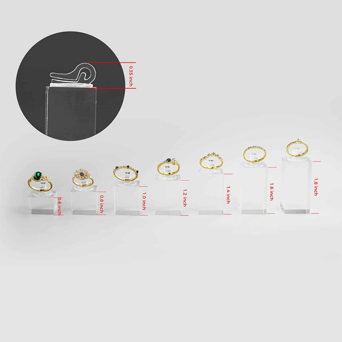 FINGERINSPIRE Acryl Ronde Barbell Voetstuk Display 3 Niveaus Zwart Acryl Rotary Sieraden Display Stands Oorbel Ring Armband Sieraden Display Stand Showcase Stand Houder