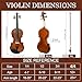 DIGERVY Violin 4/4 Full Size Kit, Violin Fiddle Set for Beginner Adults Students with Rosewood Bow, Violin Case, Shoulder Rest, Extra Strings and Bridge(Plywood, Full)