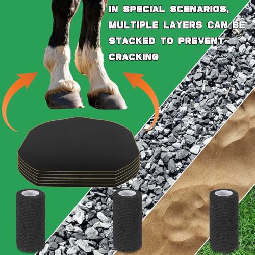 Pacote com 15 fitas de casco de cavalo com 3 rolos de envoltório veterinário, embalagem de casco de