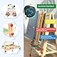 Dripex Kinder Tafel Holz Kindertafel Malerei Holztafel Doppelseitige Kreidetafel und Whiteboard Höhenverstellbar Standtafel mit 24Stk Zubehör (ab 3 Jahre)