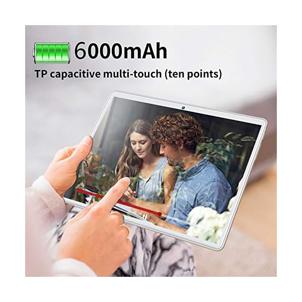 Tablet-101-Inch-Android-90-Pie-Tablet-PC-with-32GB-ROM128GB-Expand-Dual-Sim-Card-2MP-5MP-Camera-WiFi-Bluetooth-GPS-Quad-Core-IPS-HD-Display-Google-Certified-Tablet2020-Newest-Silver Tablet 10.1 Inch, Android 9.0 Pie Tablet PC with 32GB ROM/128GB Expand, Dual Sim Card 2MP+ 5MP Camera, WiFi, Bluetooth, GPS, Quad Core, IPS HD Display, Google Certified Tablet【2020 Newest Silver】