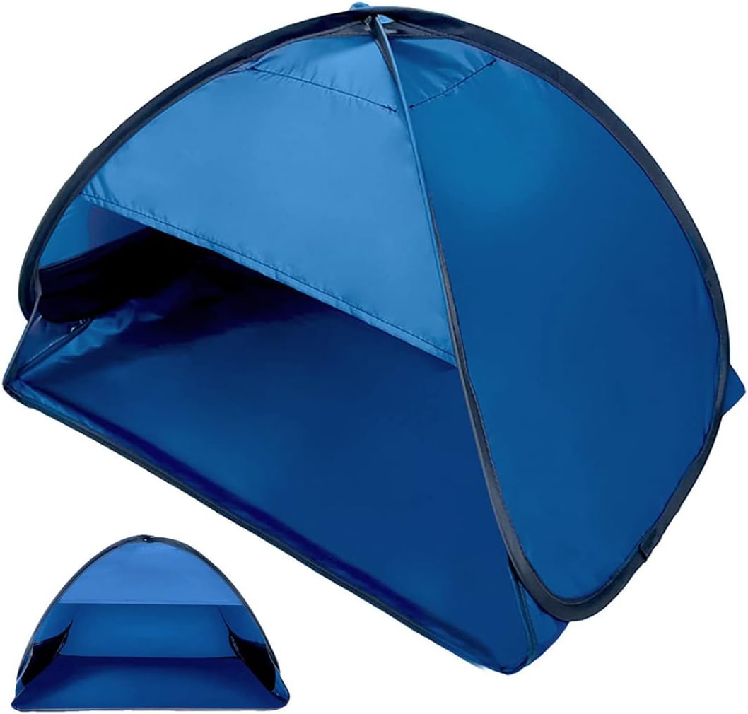 Nirelief Sun Shelter Mini Beach Tent Portable Pop Up Beach Sun Tent with Storage Bag for Sun Protection Camping Fishing Picnic M (Blue) ! : Sports & Outdoors