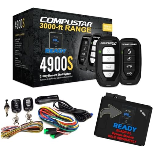 Compustar CS4900-S (4900S) 2-Way Remote Start and Keyless Entry System with 3000-ft Range