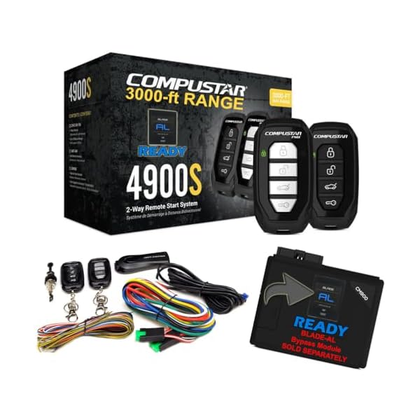 Compustar CS4900-S (4900S) 2-Way Remote Start and Keyless Entry System with 3000-ft Range